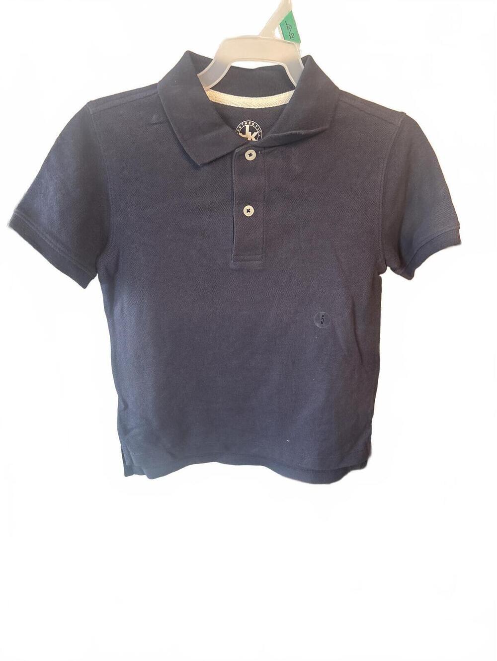 J. Khaki Navy Cotton Short Sleeve Polo Shirt Size 5t Navy Blue  Boys Kids